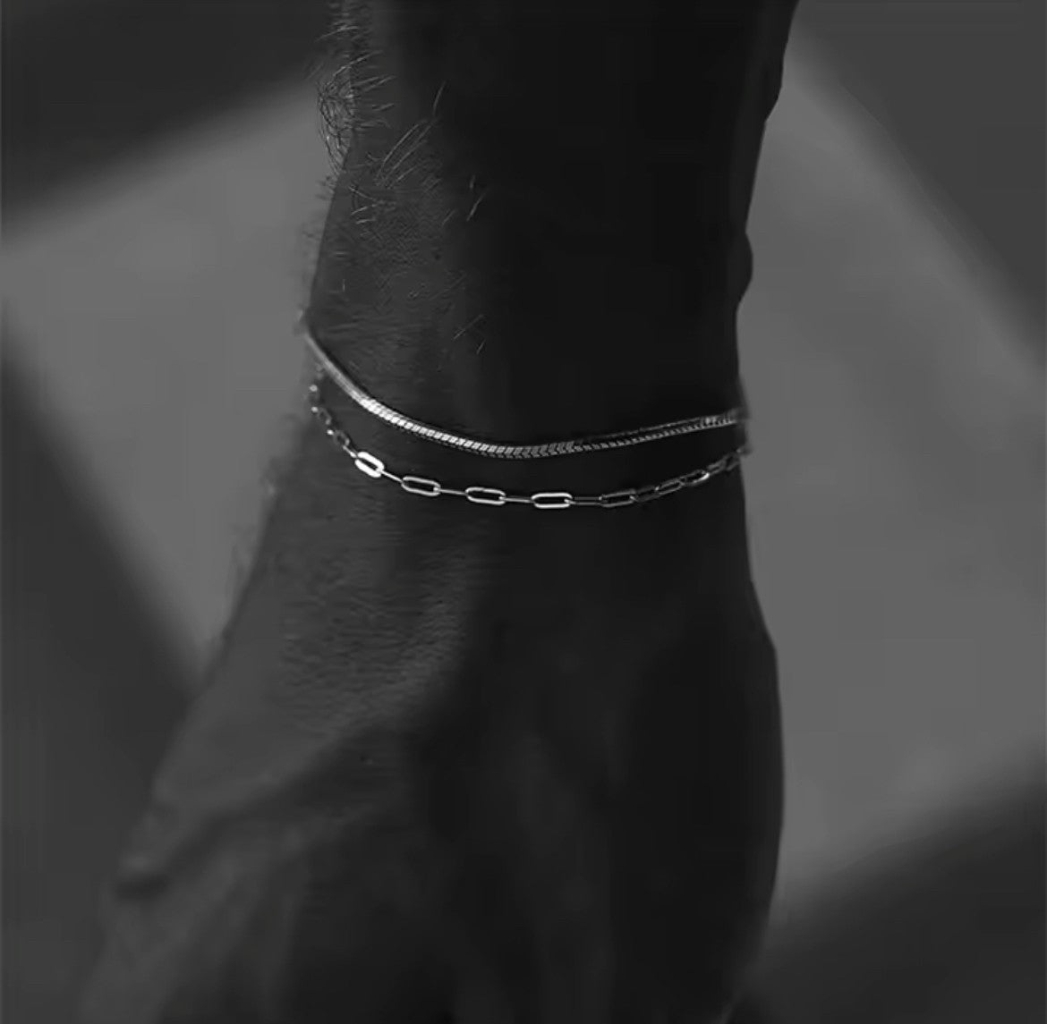pulsera ACERO cadena SILVER